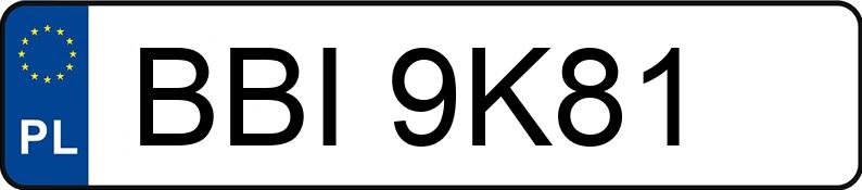 Numer rejestracyjny BBI 9K81 posiada MERCEDES-BENZ A 180 - BBI9K81