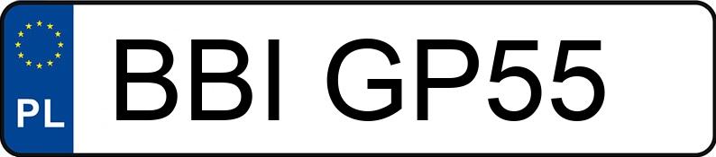 Numer rejestracyjny BBI GP55 posiada AUDI A6 - BBIGP55