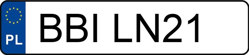 Numer rejestracyjny BBI LN21 posiada CHEVROLET EQUINOX - BBILN21