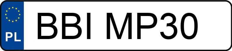 Numer rejestracyjny BBI MP30 posiada TOYOTA RAV4 - BBIMP30