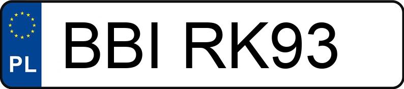 Numer rejestracyjny BBI RK93 posiada KIA SPORTAGE - BBIRK93