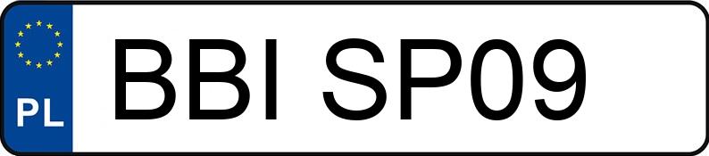 Numer rejestracyjny BBI SP09 posiada OPEL MERIVA - BBISP09 Numer rejestracyjny BBI SP09 posiada OPEL MERIVA - BBISP09