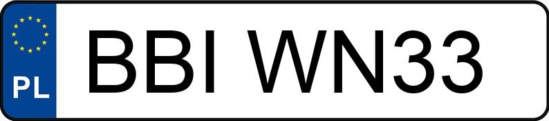 Numer rejestracyjny BBI WN33 posiada AUDI A5 SPORTBACK B8 - BBIWN33