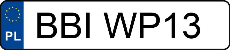 Numer rejestracyjny BBI WP13 posiada DODGE DURANGO - BBIWP13 Numer rejestracyjny BBI WP13 posiada DODGE DURANGO - BBIWP13