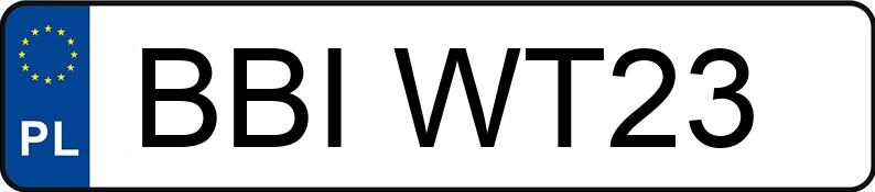 Numer rejestracyjny BBI WT23 posiada AUDI A6 3.0 TDI - BBIWT23