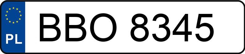 Numer rejestracyjny BBO 8345 posiada FORD ESCORT - BBO8345