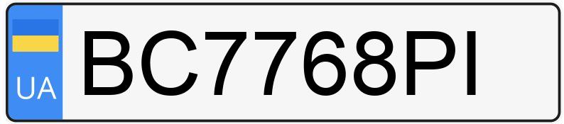 Numer rejestracyjny BC7768PI posiada Toyota RAV-4 HYBRID