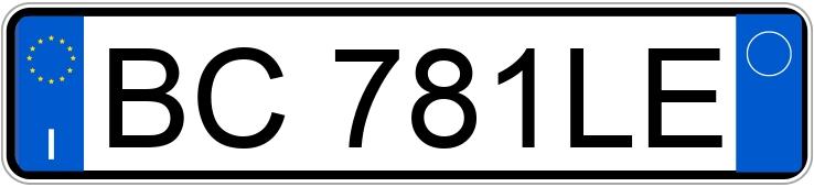 Numer rejestracyjny BC781LE posiada FIAT Punto 1a serie