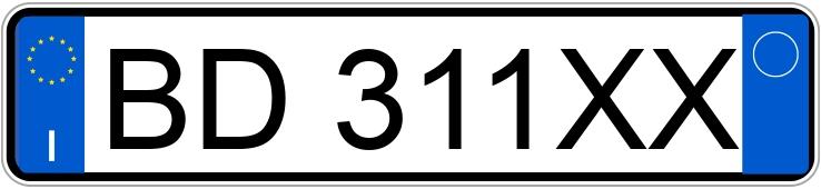 Numer rejestracyjny BD311XX posiada MERCEDES Classe A