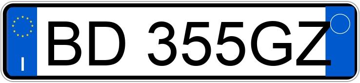 Numer rejestracyjny BD355GZ posiada FIAT Punto 1a serie