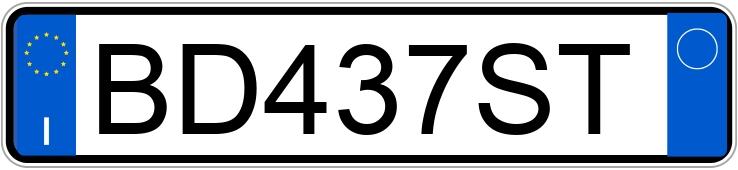 Numer rejestracyjny BD437ST posiada HONDA Civic 3a-4a-5a ser.