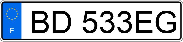 Numer rejestracyjny BD533EG posiada PEUGEOT 207