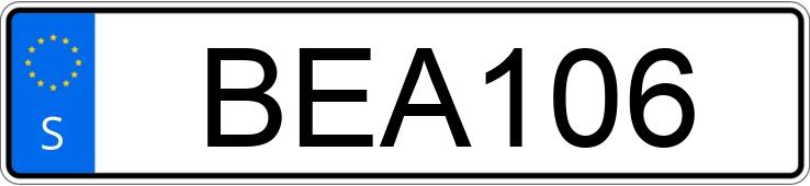 Numer rejestracyjny BEA106 posiada Ford Escort 1300 L