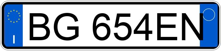 Numer rejestracyjny BG654EN posiada FIAT Panda 1a serie