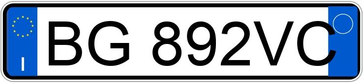 Numer rejestracyjny BG892VC posiada LANCIA Y