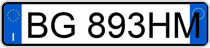 Numer rejestracyjny BG893HM posiada FIAT Punto 2a serie