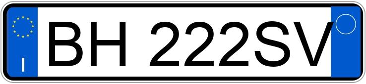 Numer rejestracyjny BH222SV posiada SEAT Ibiza 2a serie