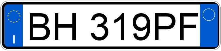 Numer rejestracyjny BH319PF posiada  