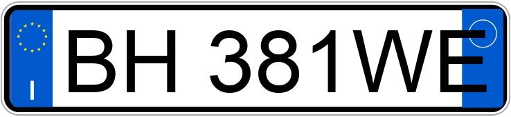 Numer rejestracyjny BH381WE posiada FIAT Punto 2a serie