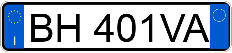 Numer rejestracyjny BH401VA posiada FIAT Punto 2a serie Numer rejestracyjny BH401VA posiada FIAT Punto 2a serie