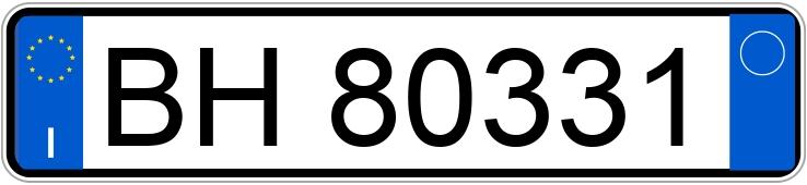 Numer rejestracyjny BH80331 posiada Bugatti Chiron