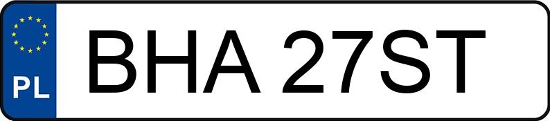 Numer rejestracyjny BHA 27ST posiada AUDI A6 - BHA27ST