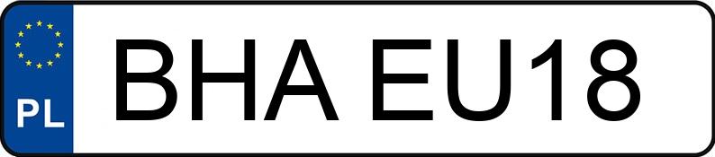 Numer rejestracyjny BHA EU18 posiada SUBARU FORESTER - BHAEU18 Numer rejestracyjny BHA EU18 posiada SUBARU FORESTER - BHAEU18