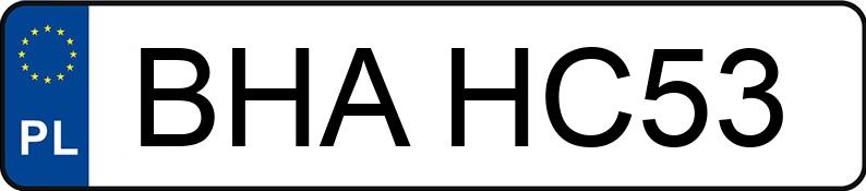 Numer rejestracyjny BHA HC53 posiada AUDI A6 Avant 2.0 TFSI MR`09 E4 4F A6 Avant 2.0 TFSI MR`09 E4 4F - BHAHC53