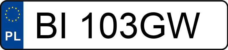 Numer rejestracyjny BI 103GW posiada SUZUKI SWIFT - BI103GW