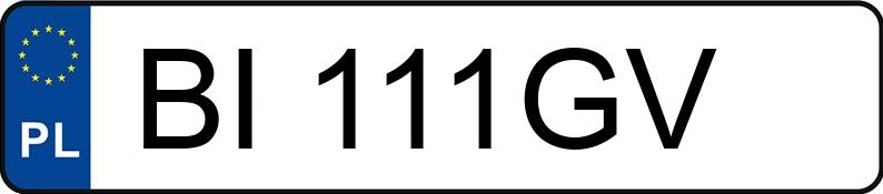 Numer rejestracyjny BI 111GV posiada BMW 530I XDRIVE - BI111GV