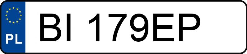 Numer rejestracyjny BI 179EP posiada AUDI Q5 - BI179EP