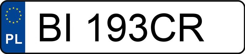 Numer rejestracyjny BI 193CR posiada TOYOTA Auris 1.6 MR`13 E5 Active - BI193CR