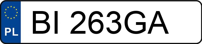 Numer rejestracyjny BI 263GA posiada BMW 316 1.6 KAT - BI263GA