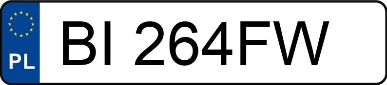 Numer rejestracyjny BI 264FW posiada SUZUKI SAMURAI - BI264FW