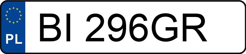 Numer rejestracyjny BI 296GR posiada AUDI A5 Sportback 40 TFSI MR`19 E6 B9 A5 Sportback 40 TFSI MR`19 E6 B9 - BI296GR