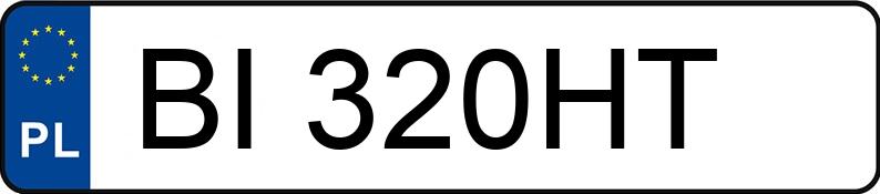 Parkeringsmester i et kjøretøy med BI320HT tall