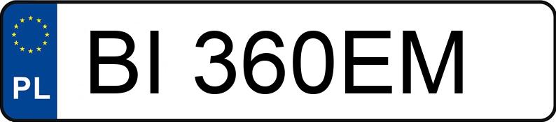 Numer rejestracyjny BI 360EM posiada BMW 318 Diesel MR`04 E4 E90 318 Diesel MR`04 E4 E90 - BI360EM