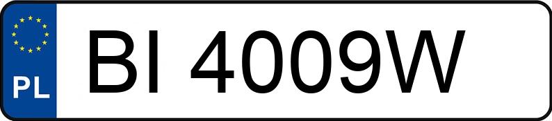 Numer rejestracyjny BI 4009W posiada FORD MONDEO - BI4009W