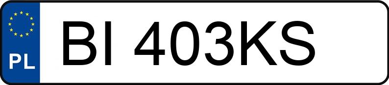 Numer rejestracyjny BI 403KS posiada TOYOTA PRIUS - BI403KS
