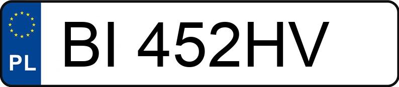 Numer rejestracyjny BI 452HV posiada TOYOTA COROLLA - BI452HV