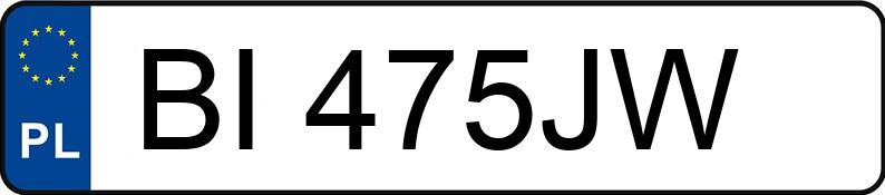 Numer rejestracyjny BI 475JW posiada DODGE CHARGER - BI475JW