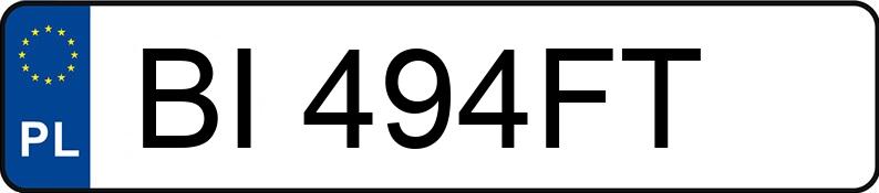 Pirat drogowy w pojeździe o numerach rejestracyjnych BI494FT