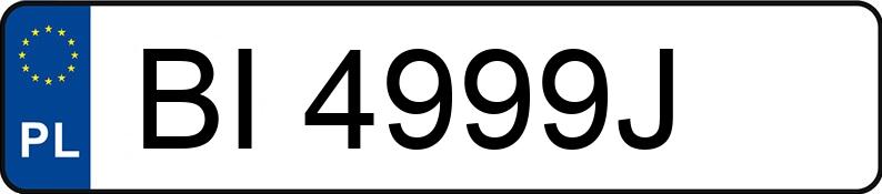 Numer rejestracyjny BI4999J posiada BMW 545i Kat. MR`03 E3 E60 545i Kat. MR`03 E3 E60