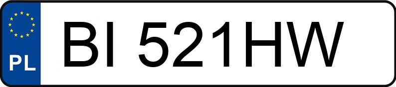 Numer rejestracyjny BI 521HW posiada BMW 525I - BI521HW