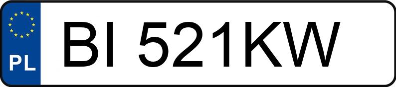 Numer rejestracyjny BI 521KW posiada RENAULT TRAFIC - BI521KW