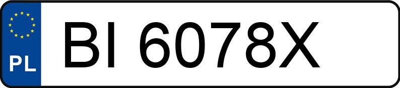 Numer rejestracyjny BI 6078X posiada FORD KUGA - BI6078X