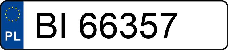 Numer rejestracyjny BI 66357 posiada TOYOTA  - BI66357