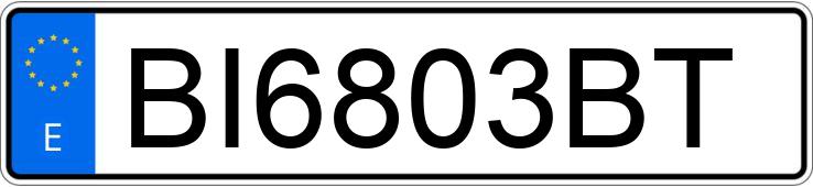 Numer rejestracyjny BI6803BT posiada VOLKSWAGEN TRANSPORTER