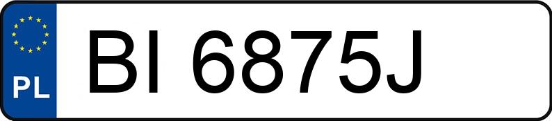 Numer rejestracyjny BI 6875J posiada AUDI 80 Quattro 1.8 Kat. 81 80 Quattro 1.8 Kat. 81 - BI6875J