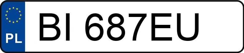 Numer rejestracyjny BI 687EU posiada CITROEN BERLINGO E - BI687EU